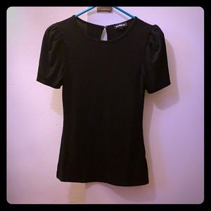 Express size XS black short sleeve shirt 👚